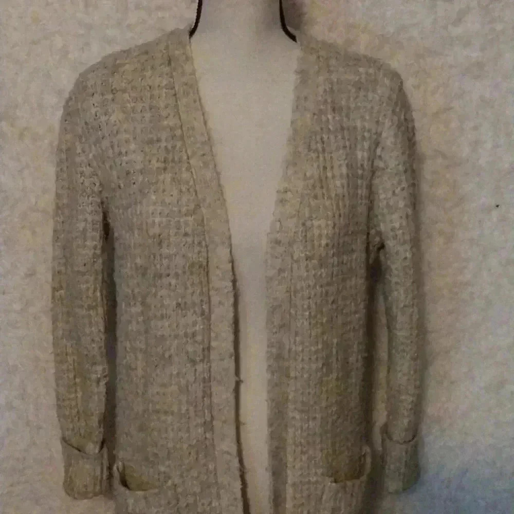 Jessica Simpson Chenille Long Open Front Cardigan size XS